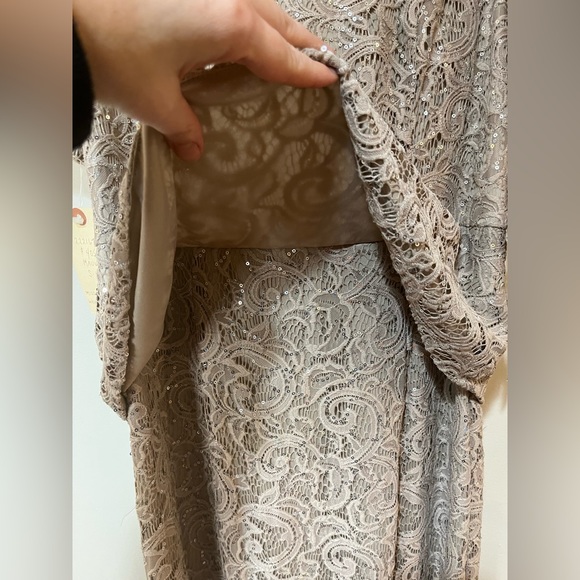 NWT! URSULA OF SWITZERLAND Filigree Lace 3/4 Sleeve in Mauve, Size 12 - Picture 7 of 16